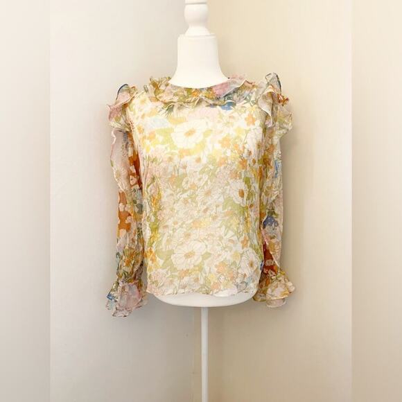 NWT Beulah floral blouse ruffled and romantic various sizes 💝 - Picture 2 of 15